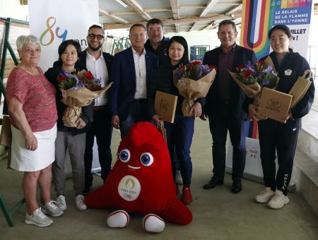 Une délégation de tir sportif Taipei-Chine en stage au stand de tir sportif de la Patriote Sénonaise, Centre de Préparation aux Jeux Olympiques - Comité Départemental Olympique et Sportif de l'Yonne