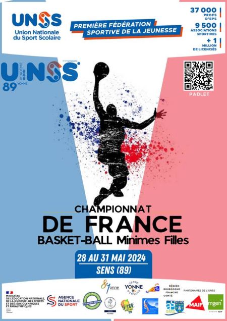 Championnats de France de Basket-Ball Minimes Filles du 28 au 31 Mai 2024 à Sens - Comité Départemental Olympique et Sportif de l'Yonne