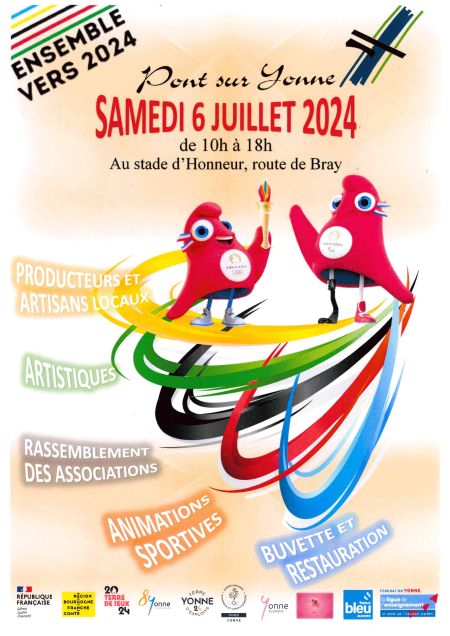 Ensemble vers 2024 à Pont sur Yonne SAMEDI 6 JUILLET 2024 - Comité Départemental Olympique et Sportif de l'Yonne